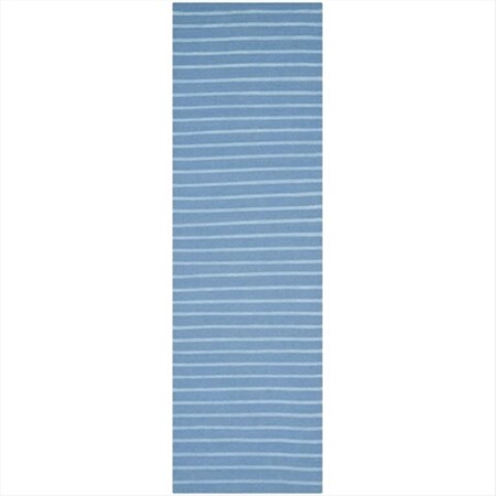 Safavieh 2 ft. -6 in. x 6 ft. Runner Contemporary Dhurries- Blue- Flatweave Rug DHU313A-26
